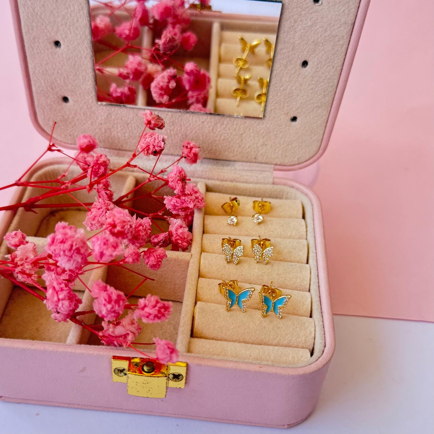 Aretes Mariposas 3 Pares