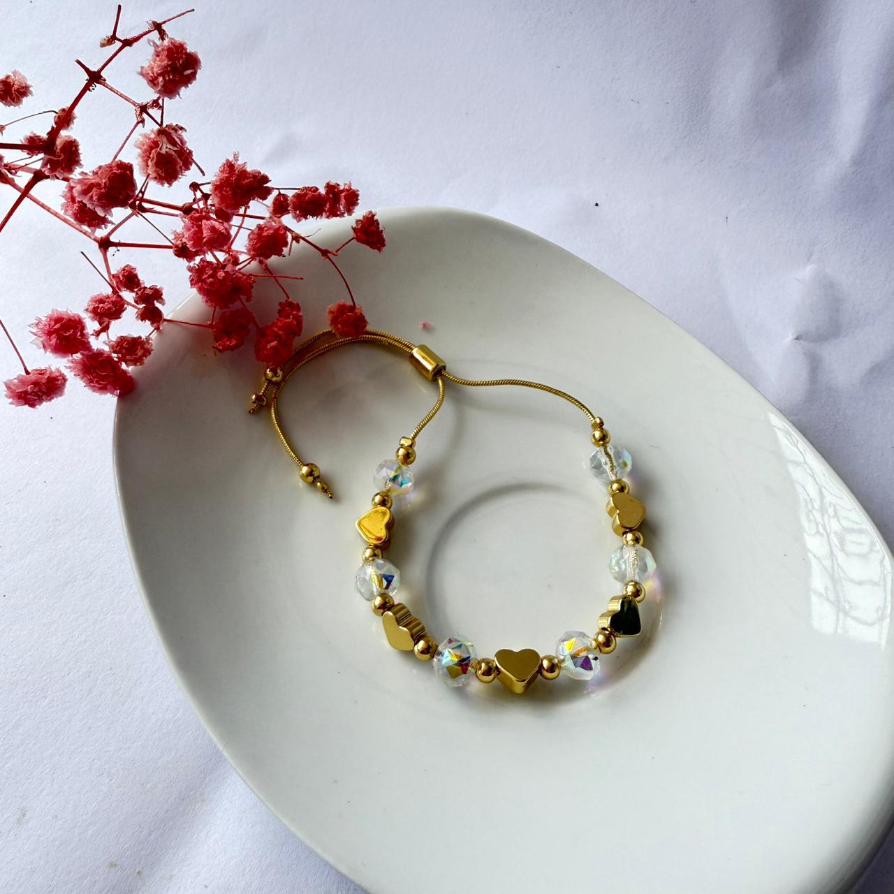 Pulsera Ajustable Corazones