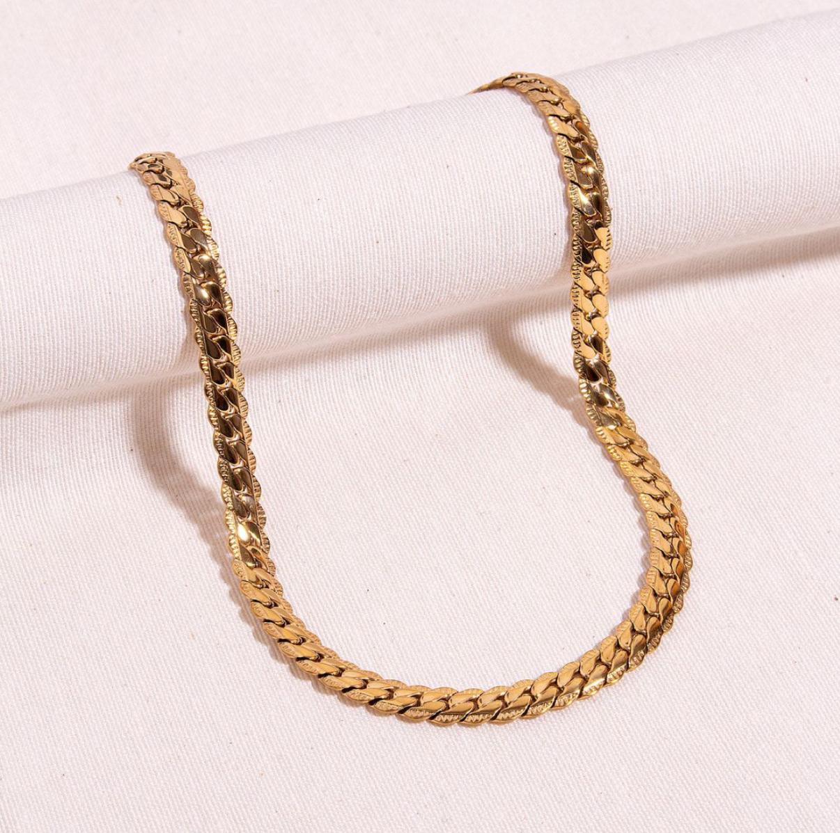 Cadena Trenzada Dorada