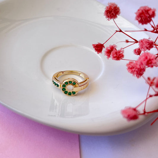 Anillo Pedrería Verde