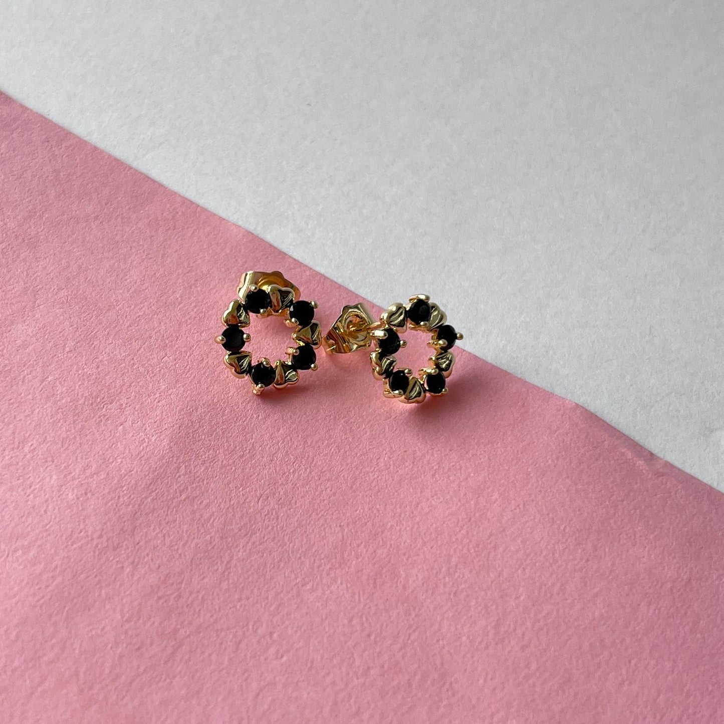 Aretes Circulo Corazones