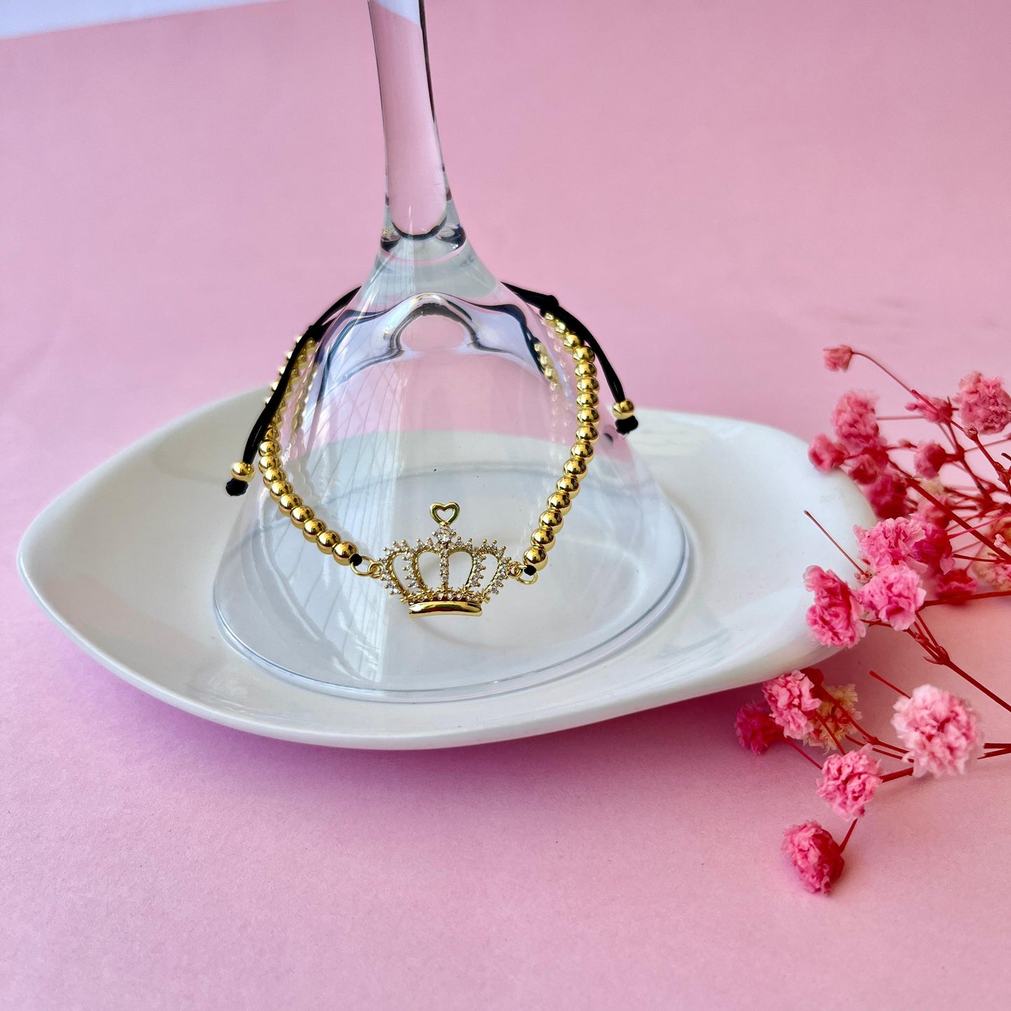 Pulsera corona ajustable