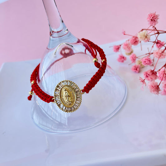 Pulsera Hilo Roja Virgen De Guadalupe